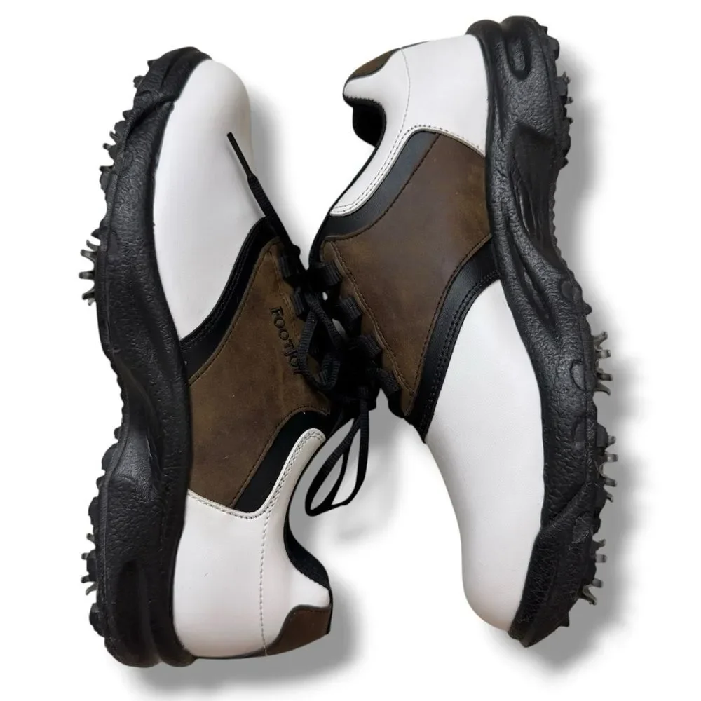 FootJoy White, Brown and Black Golf Sneakers Mens Size 9.5